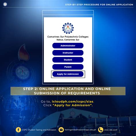 cspc admission|Application period .